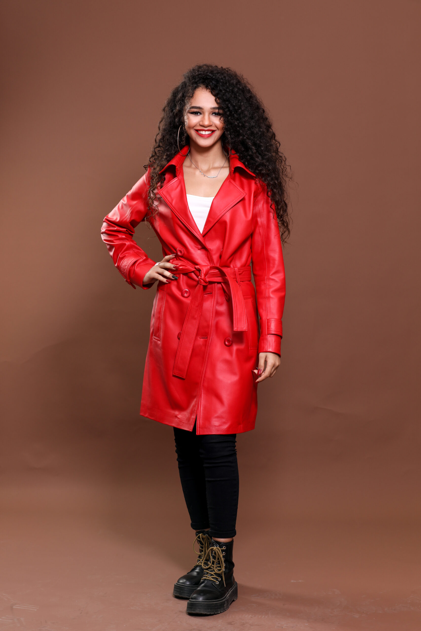 3D3A6365 Trench 100 % Cuir – Image 1