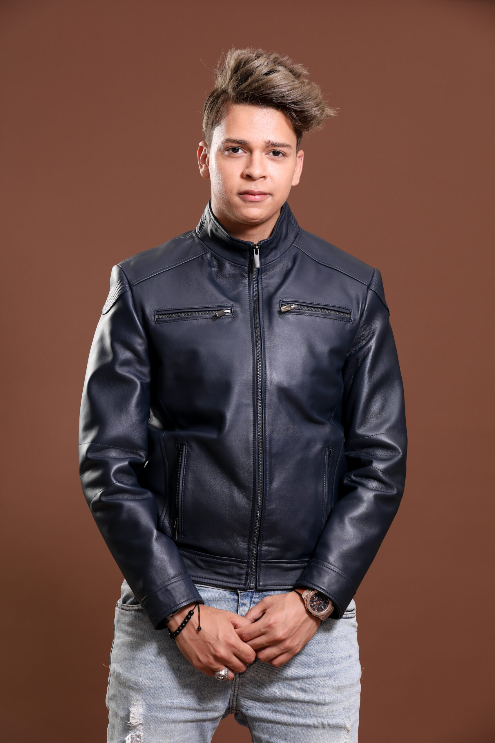 3D3A6450 Blouson Cuir – Image 1